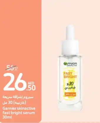 Carrefour Garnier skinactive fast bright serum 30ml offer
