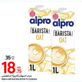 Carrefour Alpro oat barista drink 1L 2 pieces offer