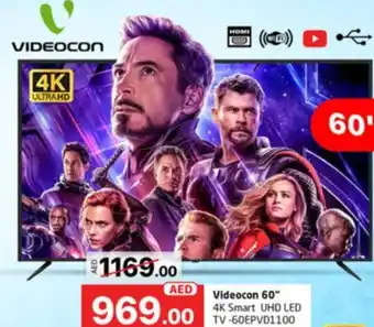 Al Madina Videocon 60" 4K Smart UHD LED TV-60EPVD1100 offer