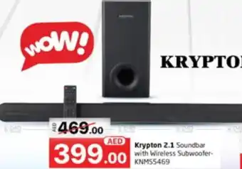Al Madina Krypton 2.1 Soundbar with Wireless Subwoofer-KNMS5469 offer