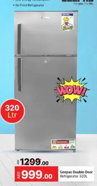 Al Madina Geepas Double Door Refrigerator 320L offer
