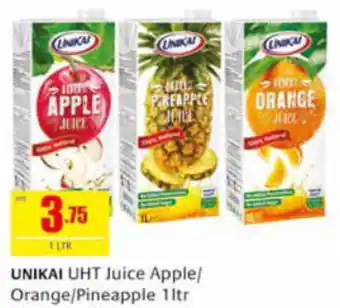 Safeer Market UNIKAI UHT Juice Apple/ Orange/Pineapple 1ltr offer