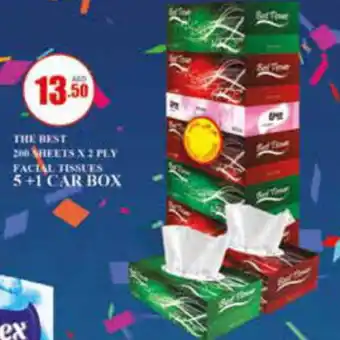 Safeer Market THE BEST 200 SHEETS X 2 PLY FACIAL TISSUES offer
