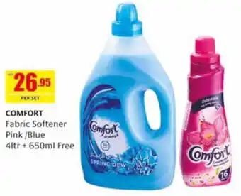 Safeer Market COMFORT Fabric Softener Pink /Blue 4ltr + 650ml Free offer
