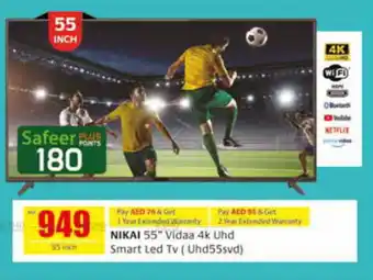 Safeer Market NIKAI 55" Vidaa 4k Uhd Smart Led Tv Uhd55svd offer
