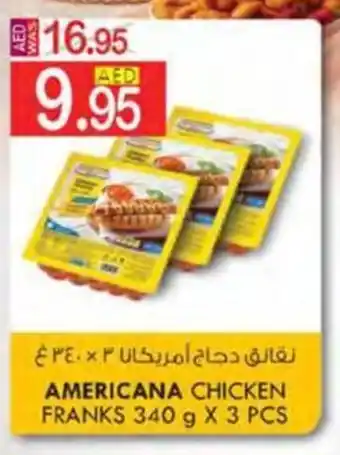 KM Trading AMERICANA CHICKEN FRANKS 340 g X 3 PCS offer