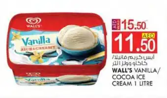 KM Trading WALL'S VANILLA/ COCOA ICE CREAM 1 LITRE offer