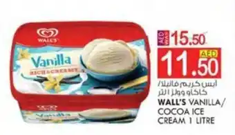 KM Trading WALL'S VANILLA/ COCOA ICE CREAM 1 LITRE offer