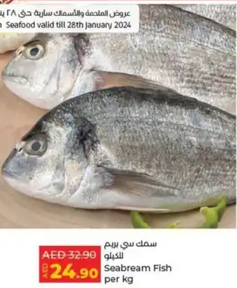 Lulu Hypermarket Seabream Fish per kg offer