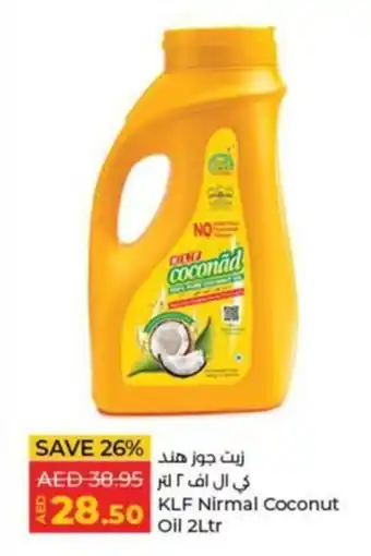 Lulu Hypermarket KLF Nirmal Coconut Oil 2Ltr offer