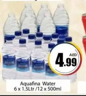 Amber Aquafina Water 6 x 1,5Ltr / 12 x 500mL offer