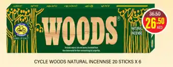 Al Adil CYCLE WOODS NATURAL INCENNSE 20 STICKS X 6 offer