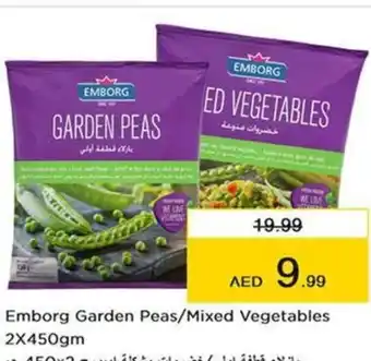 Nesto Emborg Garden Peas/Mixed Vegetables 2x450gm offer