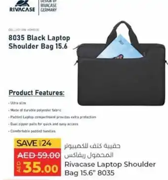 Lulu Hypermarket Rivacase Laptop Shoulder Bag 15.6" 8035 offer