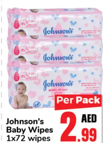 Day To Day Johnson's Baby Wipes 1x72 wipes offer