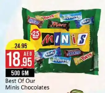 West Zone Supermarket Best Of Our Minis Chocolates 500gm offer