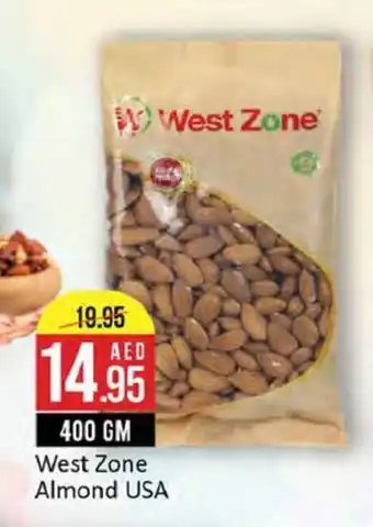 West Zone Supermarket West Zone Almond USA 400 gm offer