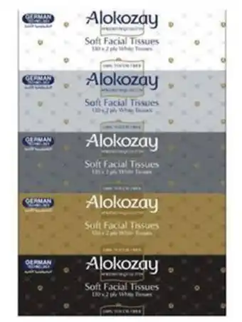 Lulu Hypermarket Alokozay soft facial tissue 2ply 130's x 5 offer