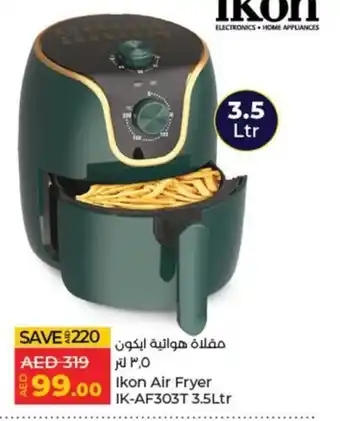 Lulu Hypermarket Ikon air fryer IK-AF303T 3.5Ltr offer