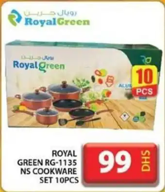 Grand Hyper Market ROYAL GREEN RG-1135 NS COOKWARE SET 10PCS offer
