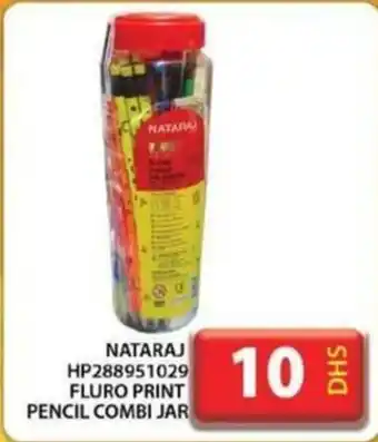 Grand Hyper Market NATARAJ HP288951029 FLURO PRINT PENCIL COMBI JAR offer