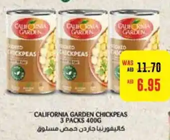 Abu Dhabi Coop CALIFORNIA GARDEN CHICKPEAS 3 PACKS 400G offer