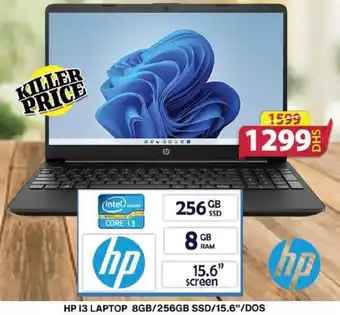 Grand Hyper Market Hp i3 Laptop 8GB/256GB Ssd/15.6"/Dos offer