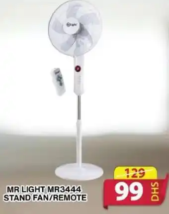Grand Hyper Market Mr.Light Stand Fan/Remote offer