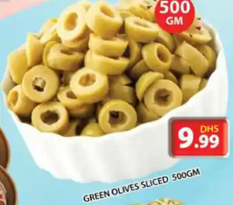 Grand Mall Sharjah GREEN OLIVES SLICED 500GM offer