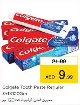 Nesto Colgate Tooth Paste Regular 3+1X120Gm offer