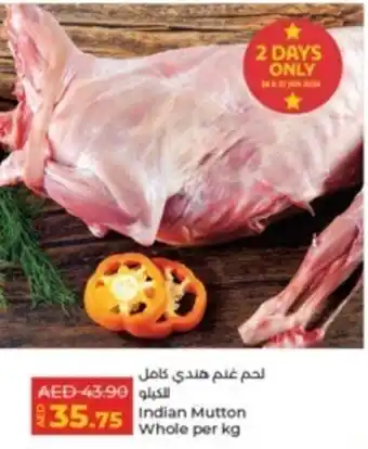 Lulu Hypermarket Indian Mutton Whole per kg offer