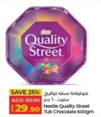 Lulu Hypermarket Nestle Quality Street Tub Chocolate 600gm offer