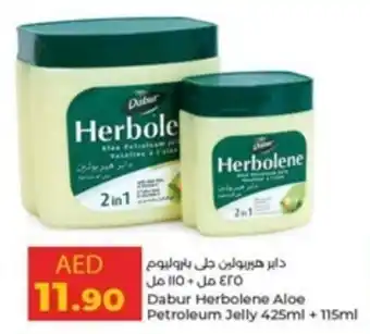 Lulu Hypermarket Dabur Herbolene Aloe Petroleum Jelly 425ml + 115ml offer