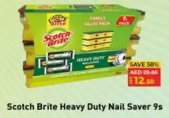 Lulu Hypermarket Scotch Brite Heavy Duty Nail Saver 9s offer