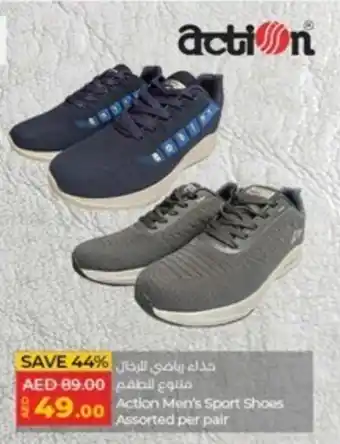Lulu Hypermarket Action Men's Sport Shoes Assorted per pair offer