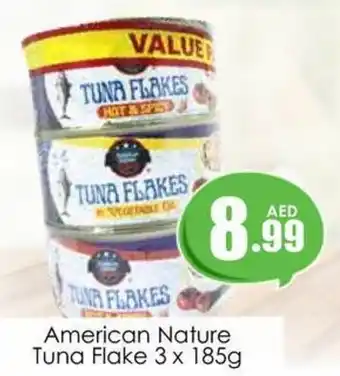 Amber American Nature Tuna Flake 3 x 185g offer