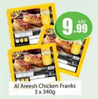 Amber Al Areesh Chicken Franks 3 x 340g offer