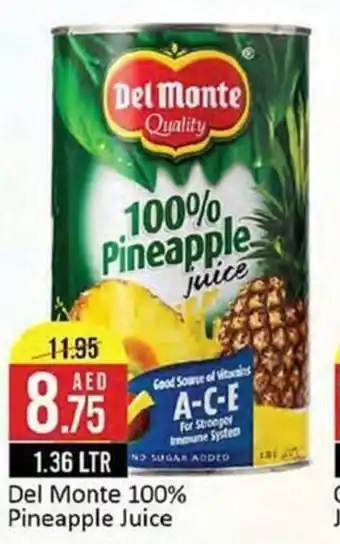 West Zone Supermarket Del Monte 100% Pineapple Juice 1.36 LTR offer