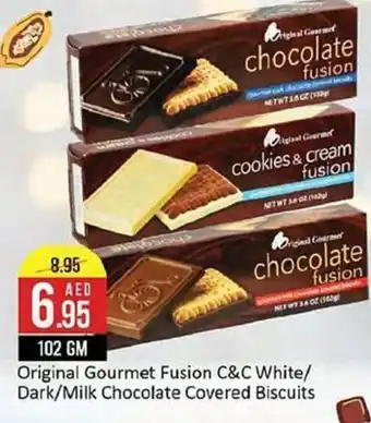 West Zone Supermarket Original Gourmet Fusion C&C White/ Dark/Milk Chocolate Covered Biscuits 102gm offer