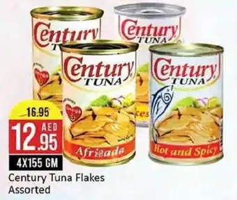 West Zone Supermarket Century Tuna Flakes Assorted 4X155 GM offer