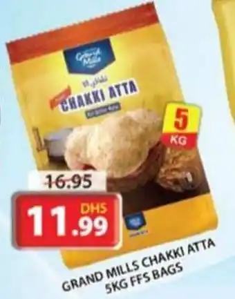 Grand Hyper Market GRAND MILLS CHAKKI ATTA 5KG FFS BAGS offer