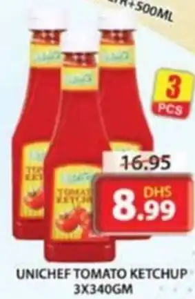 Grand Hyper Market UNICHEF TOMATO KETCHUP 3X340GM offer