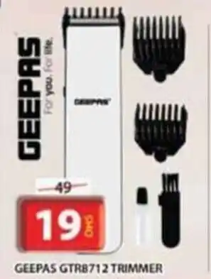 Grand Hyper Market GEEPAS GTR8712 TRIMMER offer