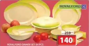Grand Hyper Market ROYALFORD DINNER SET 64 PCS offer