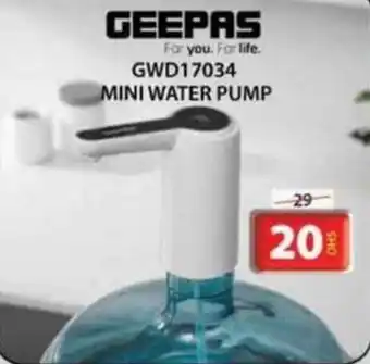 Grand Hyper Market GEEPAS GWD17034 MINI WATER PUMP offer