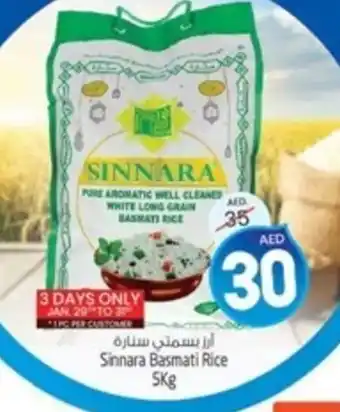Safari Hypermarket Sinnara Basmati Rice 5kg offer