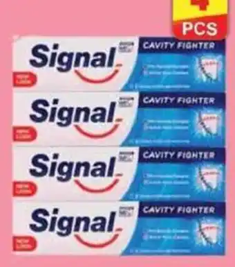 Grand Hyper Market Signal tooth paste cavity fighter 4x75ml offer