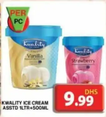Grand Hyper Market KWALITY ICE CREAM ASSTD 1LTR+500ML offer