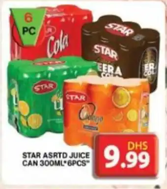 Grand Hyper Market STAR ASRTD JUICE CAN 300ML 6PCS offer