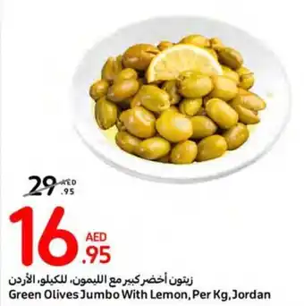 Carrefour Green Olives Jumbo With Lemon, Per Kg offer